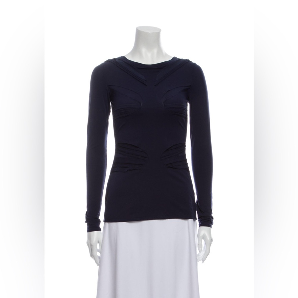 Zac Posen Scoop Neck Long Sleeve Top (XS)